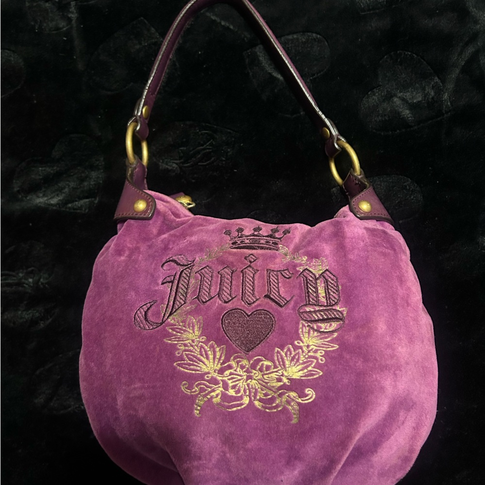 Juicy Couture Pink Velvet Shoulder Bag